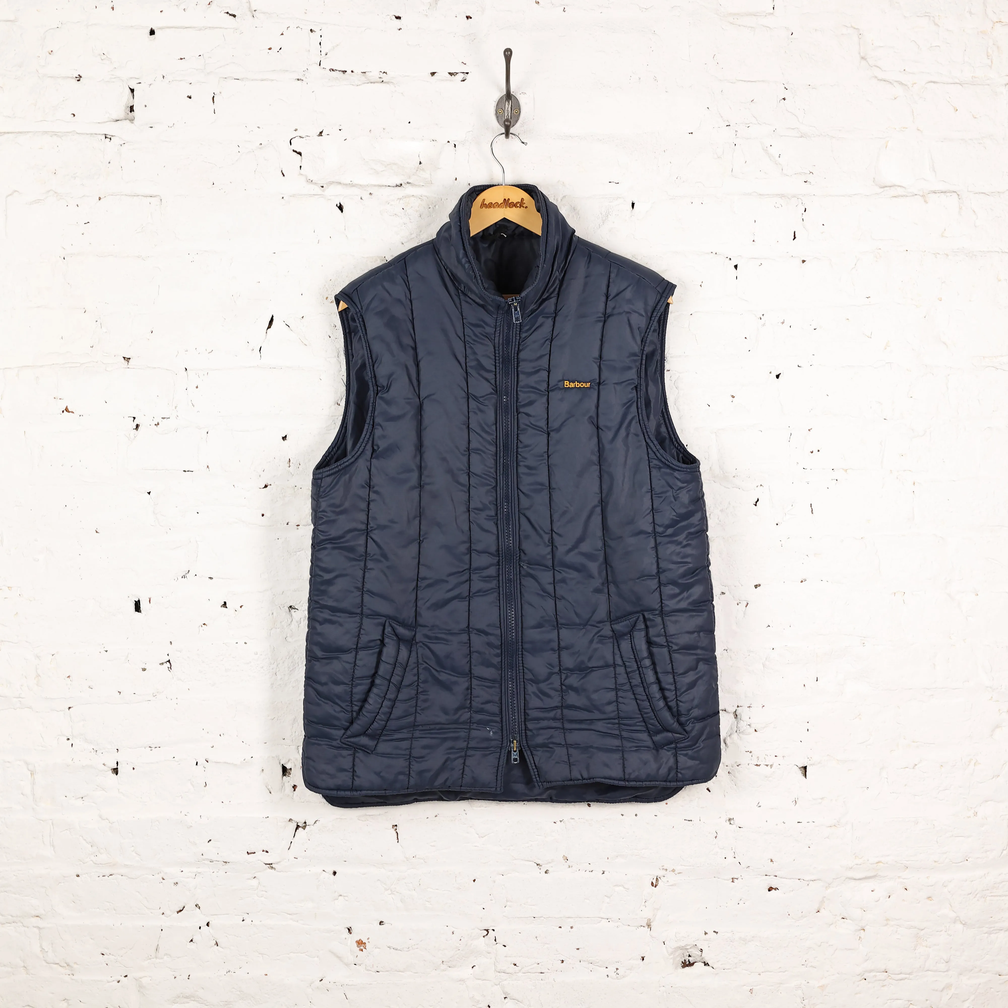 Barbour Sleeveless Quilted Puffer Gilet Jacket - Blue - L