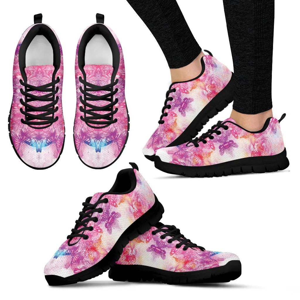 Colorful Bee Women's Sneakers Black Soles