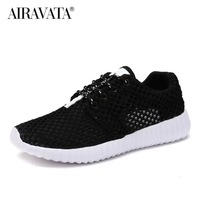 Comfortable Breathable Lace-up Mesh Couples Shoes for Sports