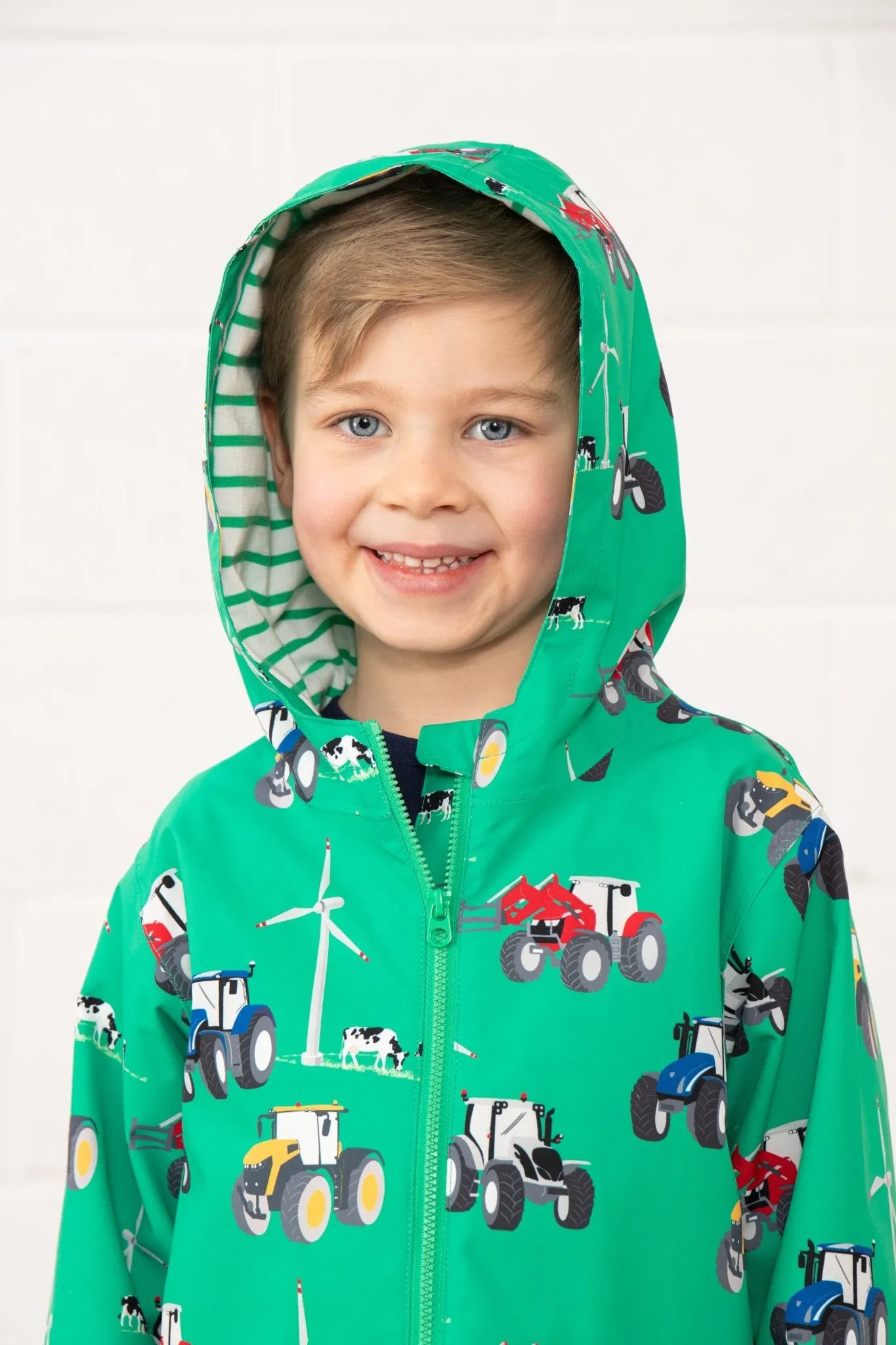 Ethan Jacket - Tractor Wind Turbine Print
