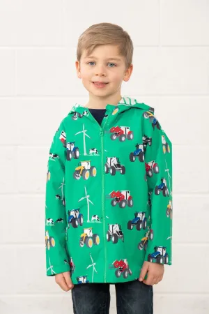 Ethan Jacket - Tractor Wind Turbine Print