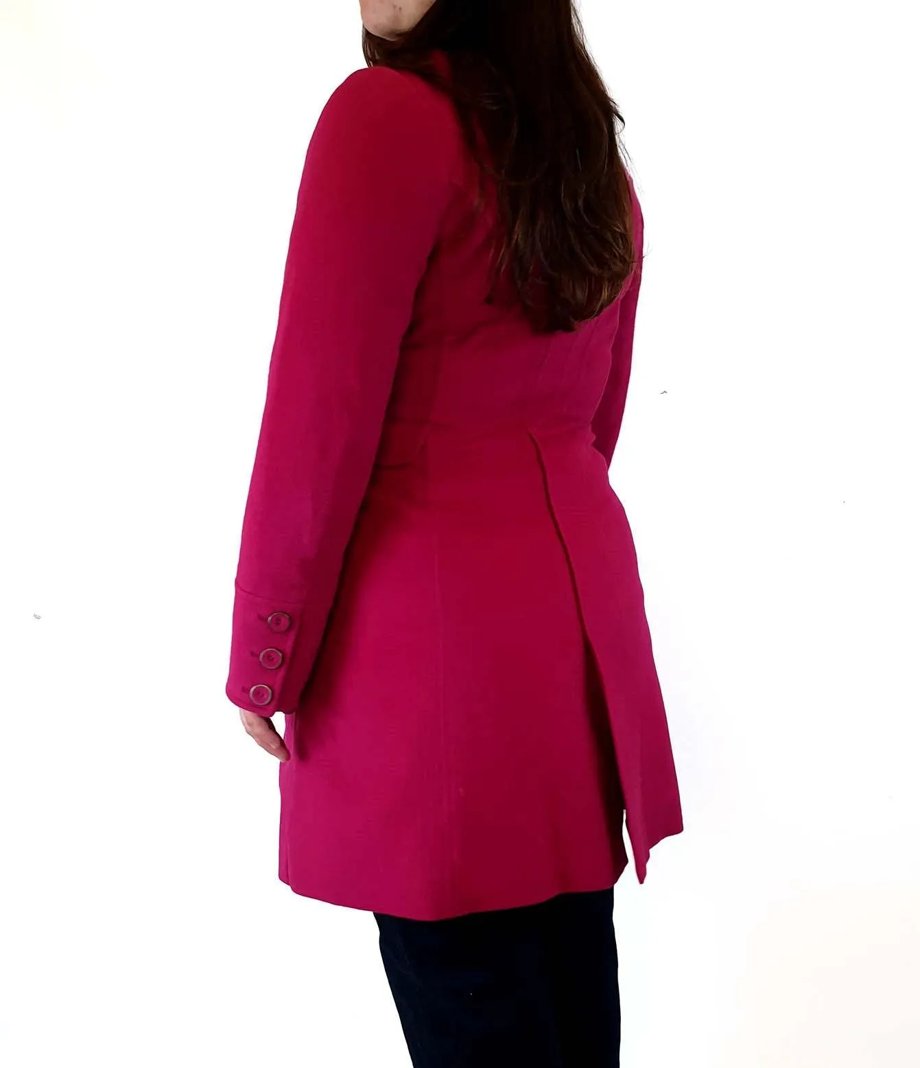 Jigsaw pink majority wool coat size 14