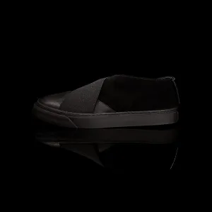 K4 / ALL BLACK / UNISEX LEATHER SNEAKER