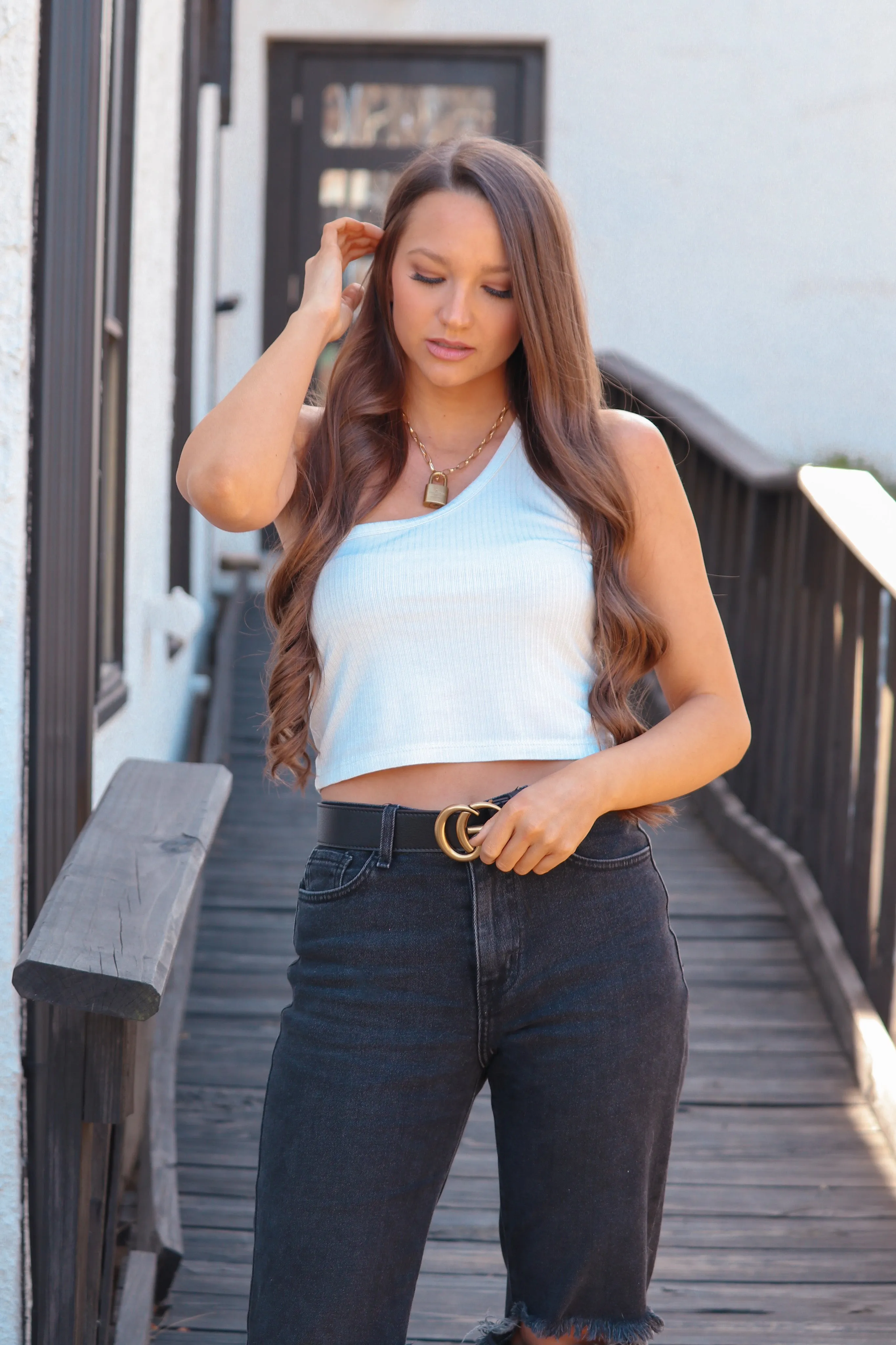 Makenzie One Shoulder Top