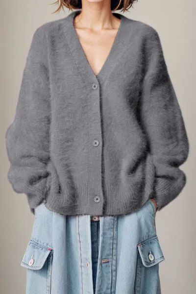 Ruthie Button Up Dropped Shoulder Cardigan