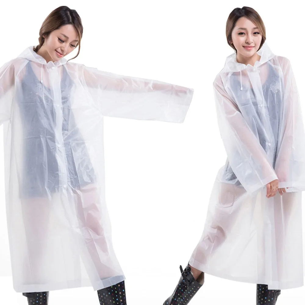 Sidiou Group Reusable Portable Raincoats for Adults EVA Travel Camping Walking Rain Jackets