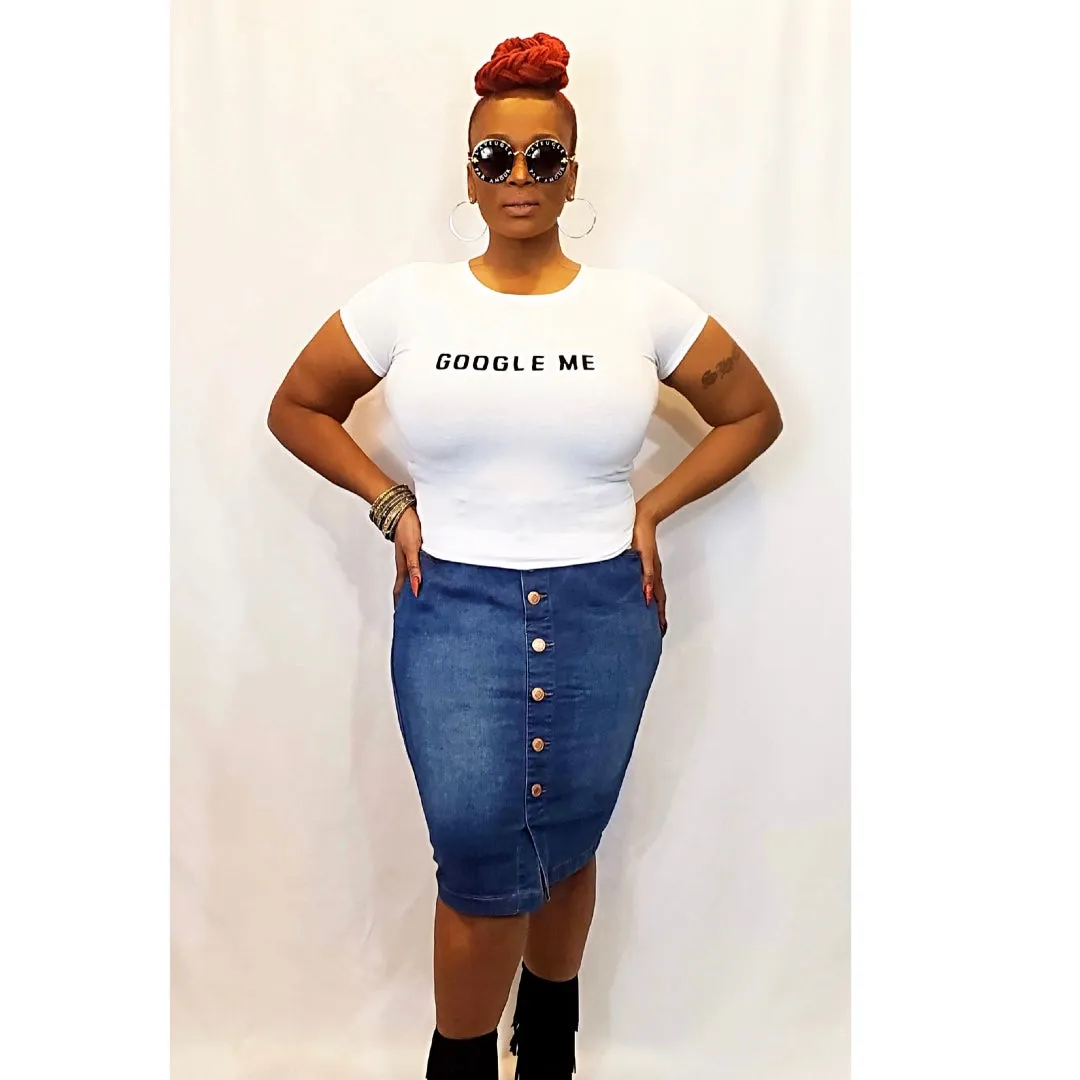 SO UNBOTHERED | JEAN SKIRT (XL-3X)