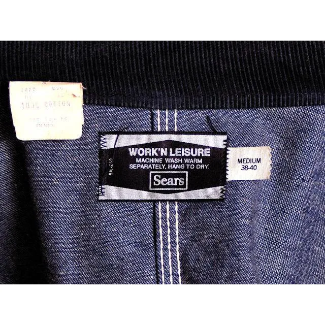 Vintage NOS Sears Denim Work & Leisure Barn Coat Never Worn Medium