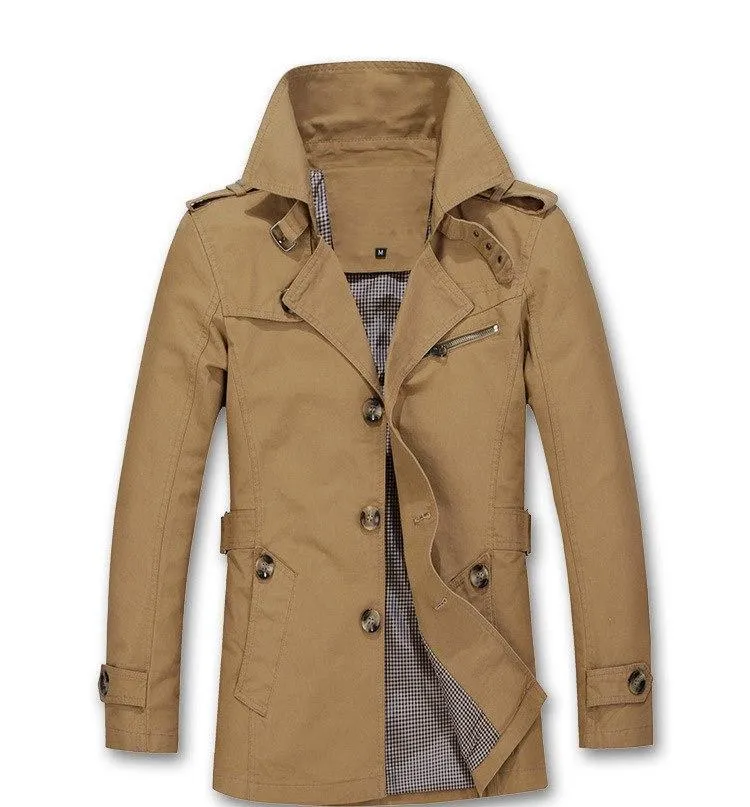 West Louis™ Autumn Trench Coat Fashion Design