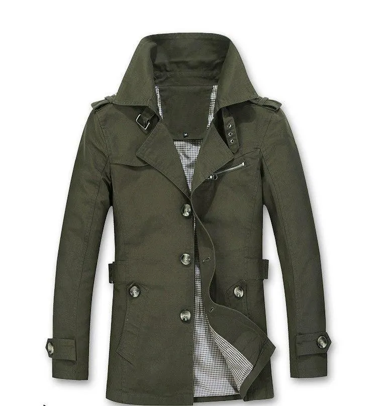 West Louis™ Autumn Trench Coat Fashion Design