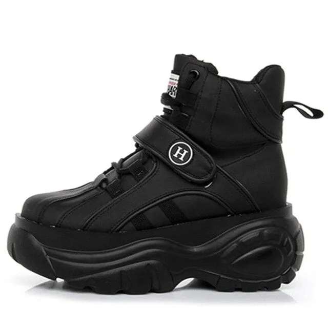 Women High Platform Sneakers  Brand Fashion Design Women Chunky Trainers Ladies Shoes Casual Woman Footwear Silver